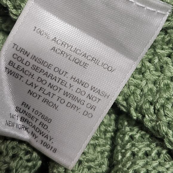 Green Open Cardigan Sweater Size XL - Picture 4 of 4